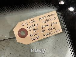 03-06 Mercedes Dodge Sprinter T1N Rear Back Right RH Side Door Glass Window 2500