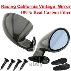 1 Pairs 3D Glossy Carbon Fiber Car Racing F1 Style Side Wing Mirrors Blue Kits