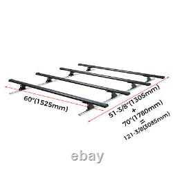 144 Roof 4 Cross Bar Ladder Rack WithSide Rails For 07-18 Mercedes Benz Sprinter