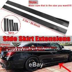 2.2M Side Skirts Extension Rocker Panel For Benz W205 W204 C200 C300 C63 AMG