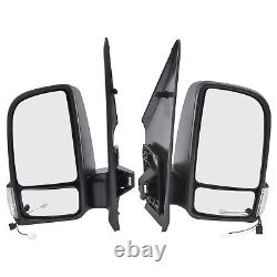 2 Rearview Mirror Front Door LH & RH Side Short Arm for Mercedes Sprinter 19-22