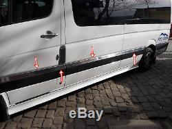 2006-2017 VW CRAFTER CHROME SIDE DOOR STREAMER 10PCS Short Chassis S. STEEL