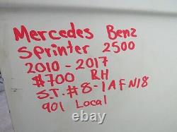 2010 2011 2012 2013 2017 Mercedes Benz Sprinter 2500 Right Side Back Door Shell