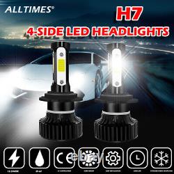 20X H7 4 Side Combo LED Headlight Bulbs High/Low Beam Super 6000K White 330000LM
