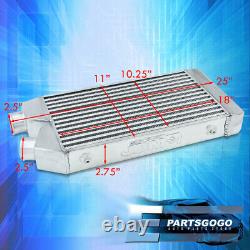 25 X 11 X 2.75 Aluminum Front Intercooler System Tube And Fin 2.5 Same Side