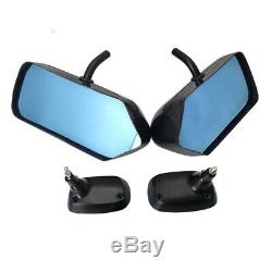2PCS Real Carbon Fiber Universal Round Car Side Mirror Rearview Mirror F1 Style