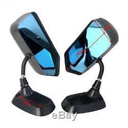 2PCS Real Carbon Fiber Universal Round Car Side Mirror Rearview Mirror F1 Style