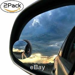 2X Autos 360° Wide Angle Convex Rear Side View Blind Spot Mirror For Universal