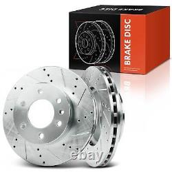 2x Front Drilled Brake Rotors for Dodge Sprinter 2500 Mercedes-Benz Freightliner