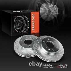 2x Front Drilled Brake Rotors for Dodge Sprinter 2500 Mercedes-Benz Freightliner