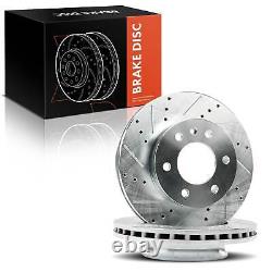 2x Front Drilled Brake Rotors for Dodge Sprinter 2500 Mercedes-Benz Freightliner