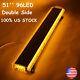 51 96led Light Bar Car Roof Top Double Side Warn Flash Strobe Lamp Amber Yellow
