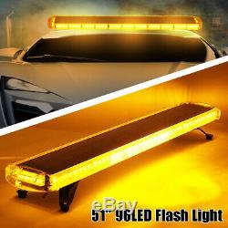 51 96LED Light Bar Car Roof Top Double Side Warn Flash Strobe Lamp Amber Yellow