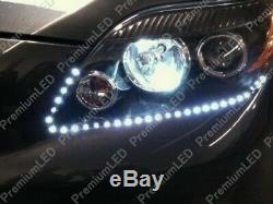 6000K White 12 Side Glow Audi A5 R8 Style 15-SMD LED Strips Lights Headlight