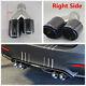 63-89mm Gloss Real Carbon Fiber+stainless Steel Car Dual Exhaust Pipe Right Side