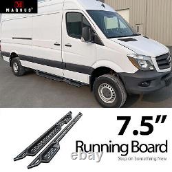 APS Black Side Step Nerf Bars For 10-24 Dodge Mercedes-Benz Sprinter