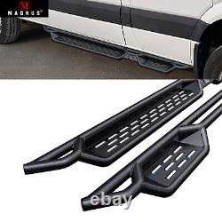 APS Black Side Step Nerf Bars For 10-24 Dodge Mercedes-Benz Sprinter