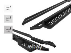 APS Black Side Step Nerf Bars For 10-24 Dodge Mercedes-Benz Sprinter