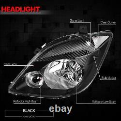 Black/Clear Headlights Pair for 07-13 Dodge/Mercedes-Benz/Freightliner Sprinter