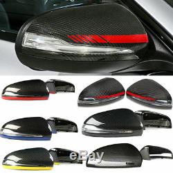 Carbon Fiber Mirror Cover Side Caps For Benz W205 X205 W222 W213 C63 S63 E63 AMG