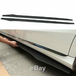 Carbon Fiber Universal 215CM Side Skirts Extension For Benz W204 W205 W207 W212