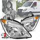 Chrome/amber Headlights Pair For 07-13 Dodge/mercedes-benz/freightliner Sprinter