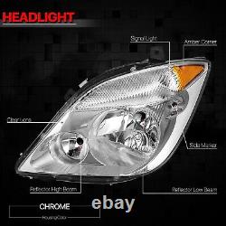 Chrome/Amber Headlights Pair for 07-13 Dodge/Mercedes-Benz/Freightliner Sprinter