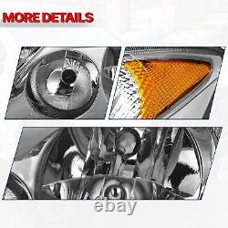 Chrome/Amber Headlights Pair for 07-13 Dodge/Mercedes-Benz/Freightliner Sprinter