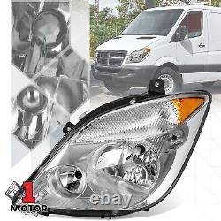 Chrome Left Side Headlight for 07-13 Dodge/Mercedes-Benz/Freightliner Sprinter