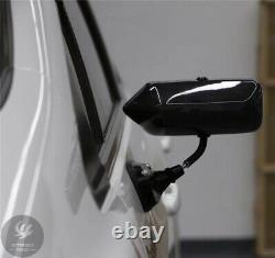 F1 Style Real Carbon Fiber Car Side Blue Rearview Mirror Metal Bracket Universal