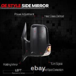 Fits 2006-2014 Sprinter Left Driver Side OE Style Power+Heated+BSD Door Mirror
