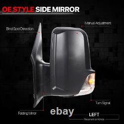 Fits 2006-2014 SprinterLeft Driver Side OE Style Manual+Turn Signal+BSD Mirror