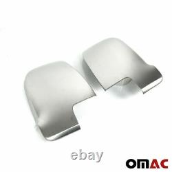 Fits Mercedes Sprinter 2019-2022 Brushed Chrome Side Mirror Cover Caps S. Steel