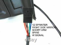 Fits Sprinter Van Side View Mirror Short Arm Set Heated Signal Power 2006-2018