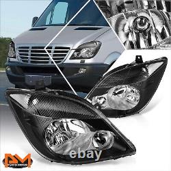 For 07-13 Dodge/Mercedes/Freightliner Sprinter OE Style Black/Clear Headlights