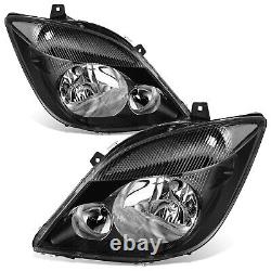 For 07-13 Dodge/Mercedes/Freightliner Sprinter OE Style Black/Clear Headlights