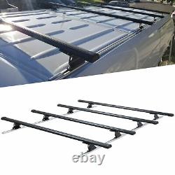 For 07-On Mercedes Benz Sprinter 144 Roof Cross Bar Silver Ladder Rack withtracks