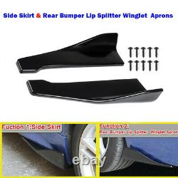 For Mercedes Benz C Class Car Front Bumper Lip Chin Splitter Spoiler+Side Skirt