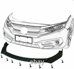 For Mercedes-Benz Car Front Bumper Lip Spoiler Splitter Body Kit + Strut Rods