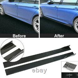 For Mercedes Benz Carbon Front Bumper Lip Splitter + Side Skirts + Strut Rods