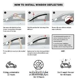 For Mercedes Sprinter 2018- Side Window Wind Visors Sun Rain Guard Deflectors