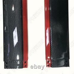 Gloss Carbon Fiber Car Side Skirt Extension Splitter Rocker Panel Body Apron Kit