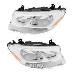 Halogen Headlights Driver +Passenger Side For Mercedes-Benz Sprinter 2019-2022