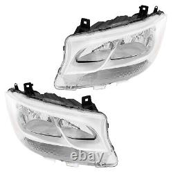 Halogen Headlights Driver +Passenger Side For Mercedes-Benz Sprinter 2019-2022