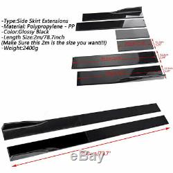 L&R 2M Side Skirts Extensions Panel For Honda Civic Accord Coupe Sedan 9TH 10TH
