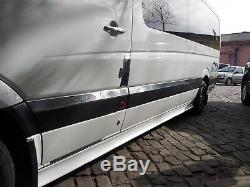 Mercedes SPRINTER W906 06-17 Chrome Side Door Streamer 10PCs Extra Long S. Steel