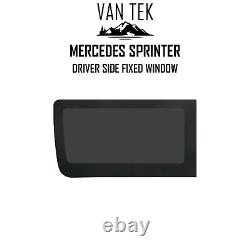 Mercedes Sprinter 144 DRIVER Side Solid Window FIT KIT AND U TRIM 2007 2018