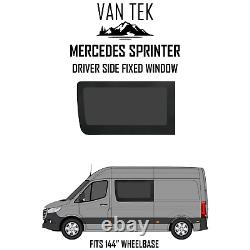 Mercedes Sprinter 144 DRIVER Side Solid Window FIT KIT AND U TRIM 2018 23