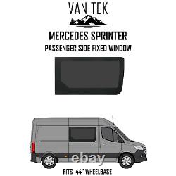 Mercedes Sprinter 144 Passenger Side Solid Window FIT KIT AND U TRIM 2018 23