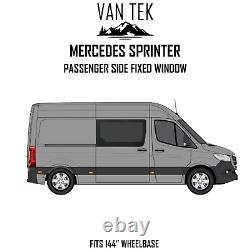 Mercedes Sprinter 144 Passenger Side Solid Window FIT KIT AND U TRIM 2018 23